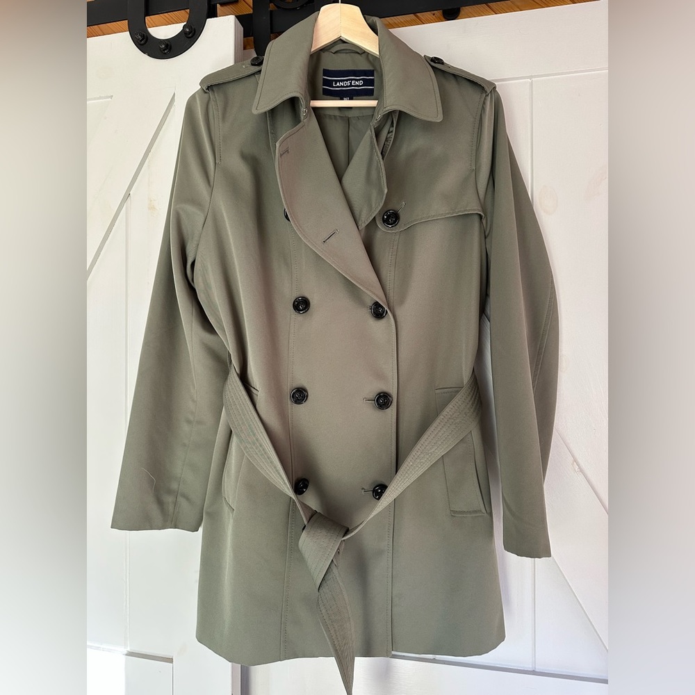 Lands End Women’s Casual Trench-Style Coat